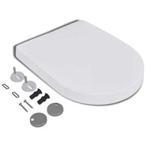 Galleria Design Soft-close Toilet Seat with Quick-release Design White Square