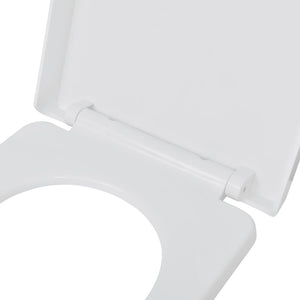 Galleria Design Soft-close Toilet Seat with Quick-release Design White Square