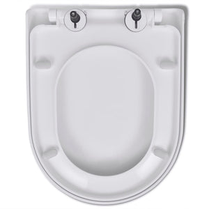 Galleria Design Soft-close Toilet Seat with Quick-release Design White Square