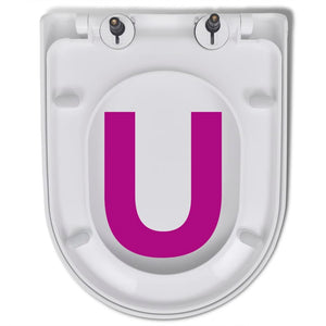 Galleria Design Soft-close Toilet Seat with Quick-release Design White Square