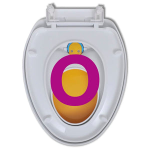 Galleria Design White & Yellow Soft-close Toilet Seat Adults/Children
