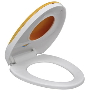 Galleria Design White & Yellow Soft-close Toilet Seat Adults/Children