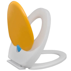 Galleria Design White & Yellow Soft-close Toilet Seat Adults/Children