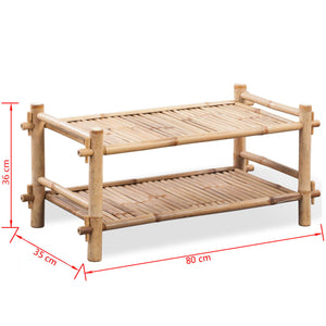 Galleria Design 2-Tier Bamboo Shoe Rack