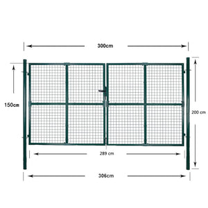 Galleria Design Double Door Fence Gate Powder-Coated Steel
