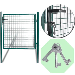 Galleria Design Single Door Fence Gate Powder-Coated Steel