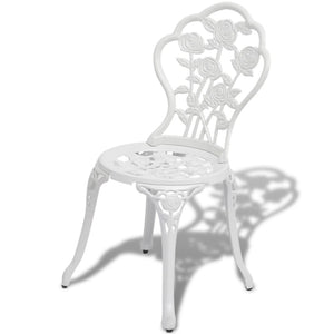Galleria Design 3 Piece Bistro Set Cast Aluminium White