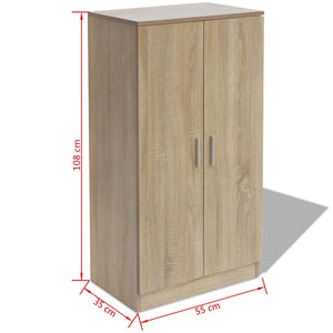 Galleria Design Shoe Cabinet 7 Shelves Oak