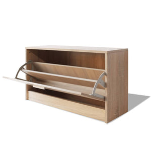 Galleria Design Shoe Storage Bench Oak 80x24x45 cm