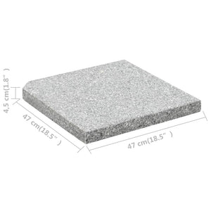 Galleria Design Umbrella Weight Plates 4 pcs Grey Granite Square 100 kg