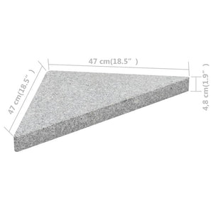 Galleria Design Umbrella Weight Plates 4 pcs Grey Granite Triangular 60 kg