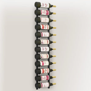 Galleria Design Wall Mounted Wine Rack for 12 Bottles Black Iron