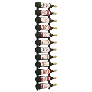 Galleria Design Wall Mounted Wine Rack for 12 Bottles Black Iron