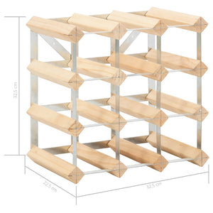 Galleria Design Wine Rack for 12 Bottles Solid Pinewood