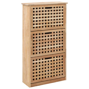 Galleria Design Shoe Storage Cabinet 55x20x104 cm Solid Walnut Wood