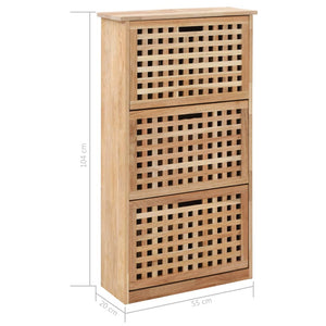 Galleria Design Shoe Storage Cabinet 55x20x104 cm Solid Walnut Wood