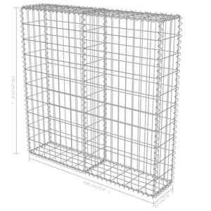 Galleria Design Gabion Wall with Covers Galvanised Steel 100x20x100 cm