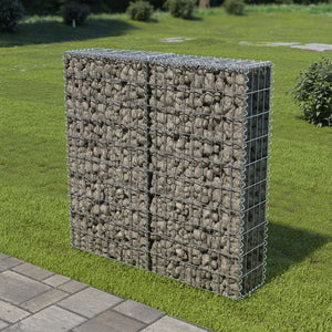 Galleria Design Gabion Wall with Covers Galvanised Steel 100x20x100 cm