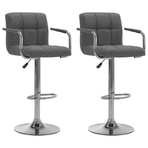 Galleria Design Bar Stools 2 pcs Black Fabric