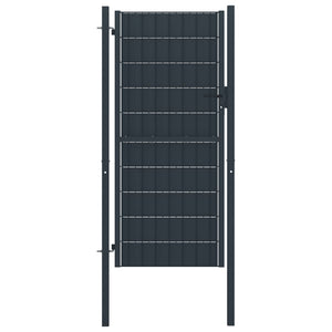 Galleria Design Fence Gate PVC and Steel 100x124 cm Anthracite