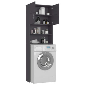 Galleria Design Washing Machine Cabinet Grey 64x25.5x190 cm Engineered Wood