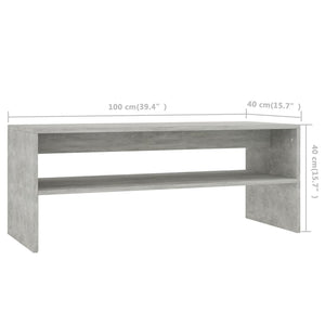 Galleria Design Coffee Table Black 100x40x40 cm Engineered Wood