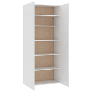 Galleria Design Shoe Cabinet White 80x35.5x180 cm Engineered Wood