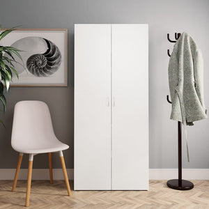 Galleria Design Shoe Cabinet White 80x35.5x180 cm Engineered Wood