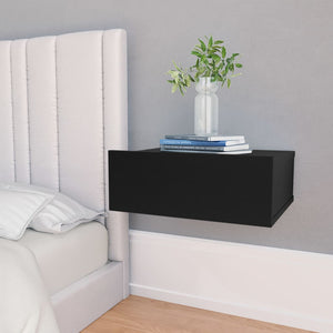 Galleria Design Floating Nightstands 2 pcs Black 40x30x15 cm Engineered Wood