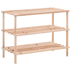 Galleria Design 3-Tier Shoe Rack Solid Fir Wood