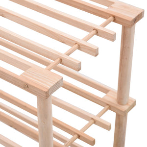 Galleria Design 3-Tier Shoe Rack Solid Fir Wood