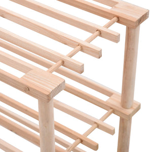 Galleria Design 4-Tier Shoe Rack Solid Fir Wood