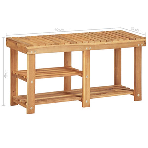 Galleria Design Shoe Rack 90x32x46 cm Solid Acacia Wood