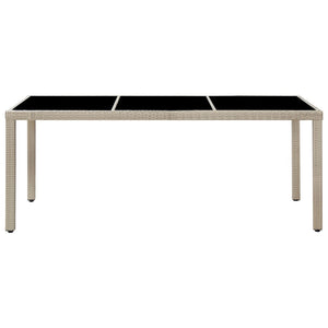 Galleria Design 9 Piece Outdoor Dining Set with Cushions Poly Rattan Beige