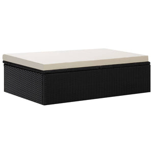 Galleria Design 2 Piece Garden Lounge Set with Cushions Poly Rattan Black