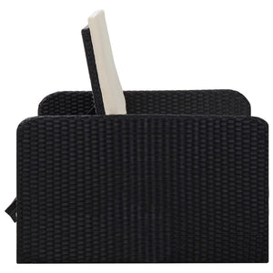 Galleria Design 2 Piece Garden Lounge Set with Cushions Poly Rattan Black