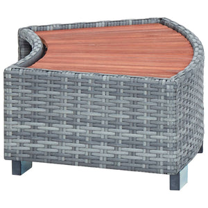 Galleria Design Spa Step Grey Poly Rattan 92x45x25 cm