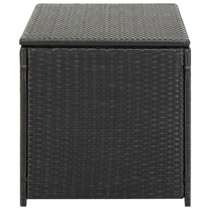 Galleria Design Garden Storage Box Poly Rattan 100x50x50 cm Black