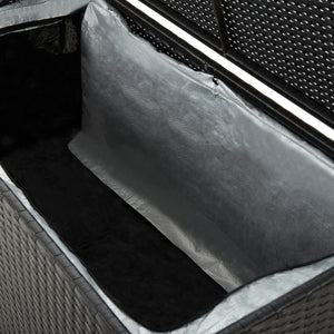 Galleria Design Garden Storage Box Poly Rattan 100x50x50 cm Black