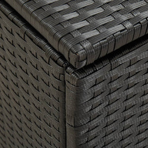 Galleria Design Garden Storage Box Poly Rattan 100x50x50 cm Black