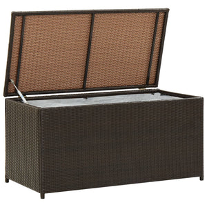 Galleria Design Garden Storage Box Poly Rattan 100x50x50 cm Brown