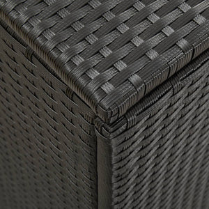 Galleria Design Garden Storage Box Poly Rattan 200x50x60 cm Black