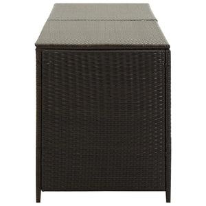 Galleria Design Garden Storage Box Poly Rattan 200x50x60 cm Brown