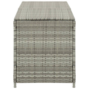 Galleria Design Garden Storage Box Poly Rattan 200x50x60 cm Grey