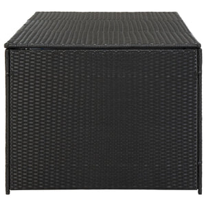 Galleria Design Garden Storage Box Poly Rattan 180x90x70 cm Black