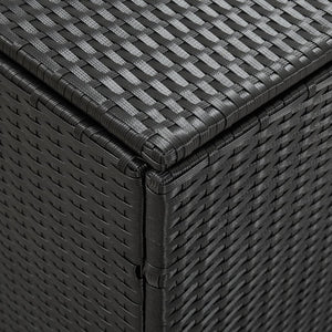 Galleria Design Garden Storage Box Poly Rattan 180x90x70 cm Black