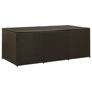 Galleria Design Garden Storage Box Poly Rattan 180x90x70 cm Brown