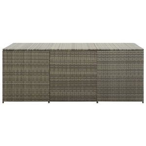 Galleria Design Garden Storage Box Poly Rattan 180x90x70 cm Grey