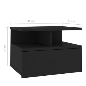 Galleria Design Floating Nightstands 2 pcs Black 40x31x27cm Engineered Wood