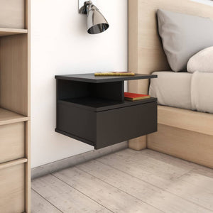Galleria Design Floating Nightstands 2 pcs Black 40x31x27cm Engineered Wood